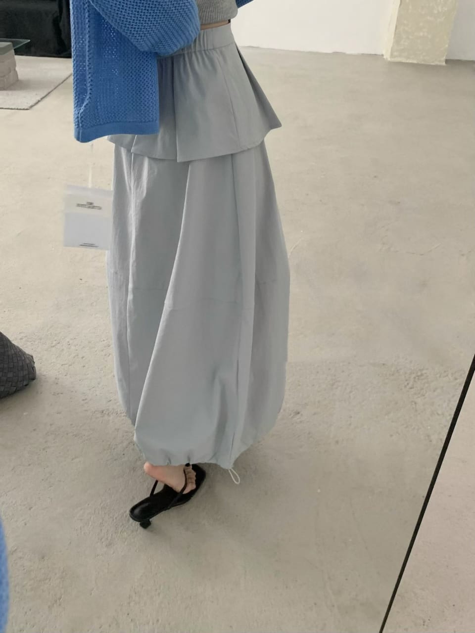 White skirt flat lay